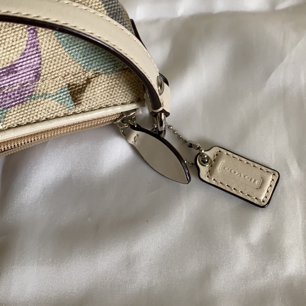 Khaki Patterned Coach Mini Bag - Picture 4 of 6